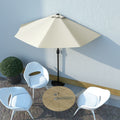 NNEVL Balcony Parasol with Aluminium Pole Sand 270x135 cm Half