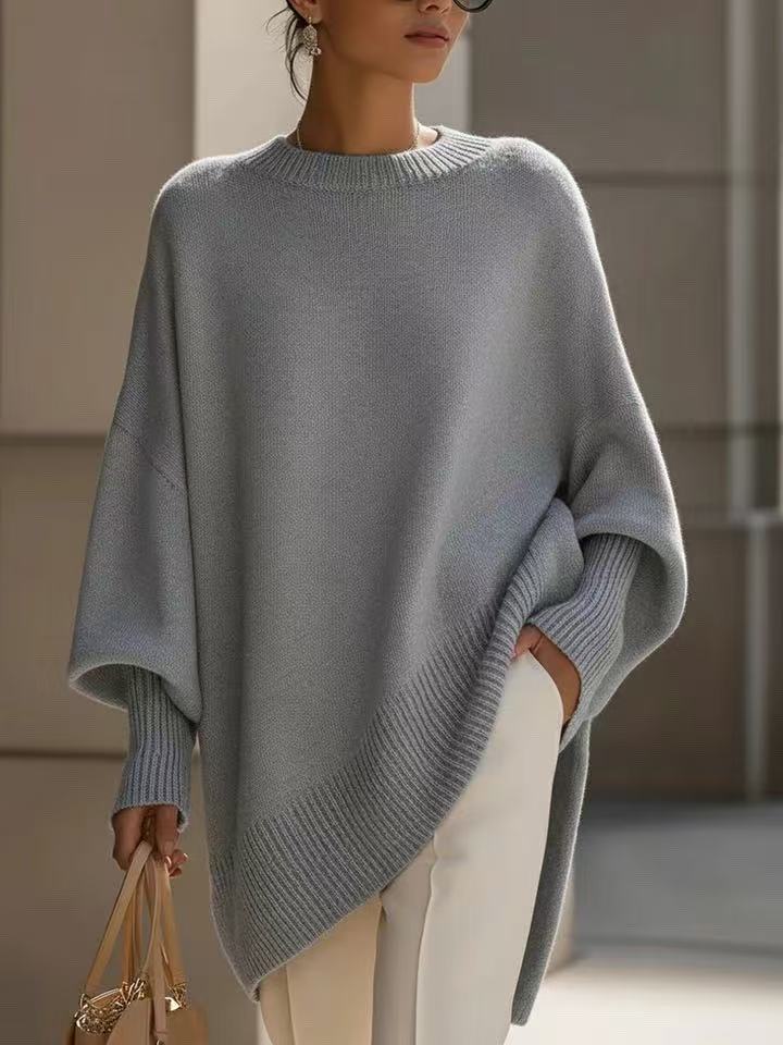 Thick Round Neck Women's Loose All-matching Knitted Pullover Sweater