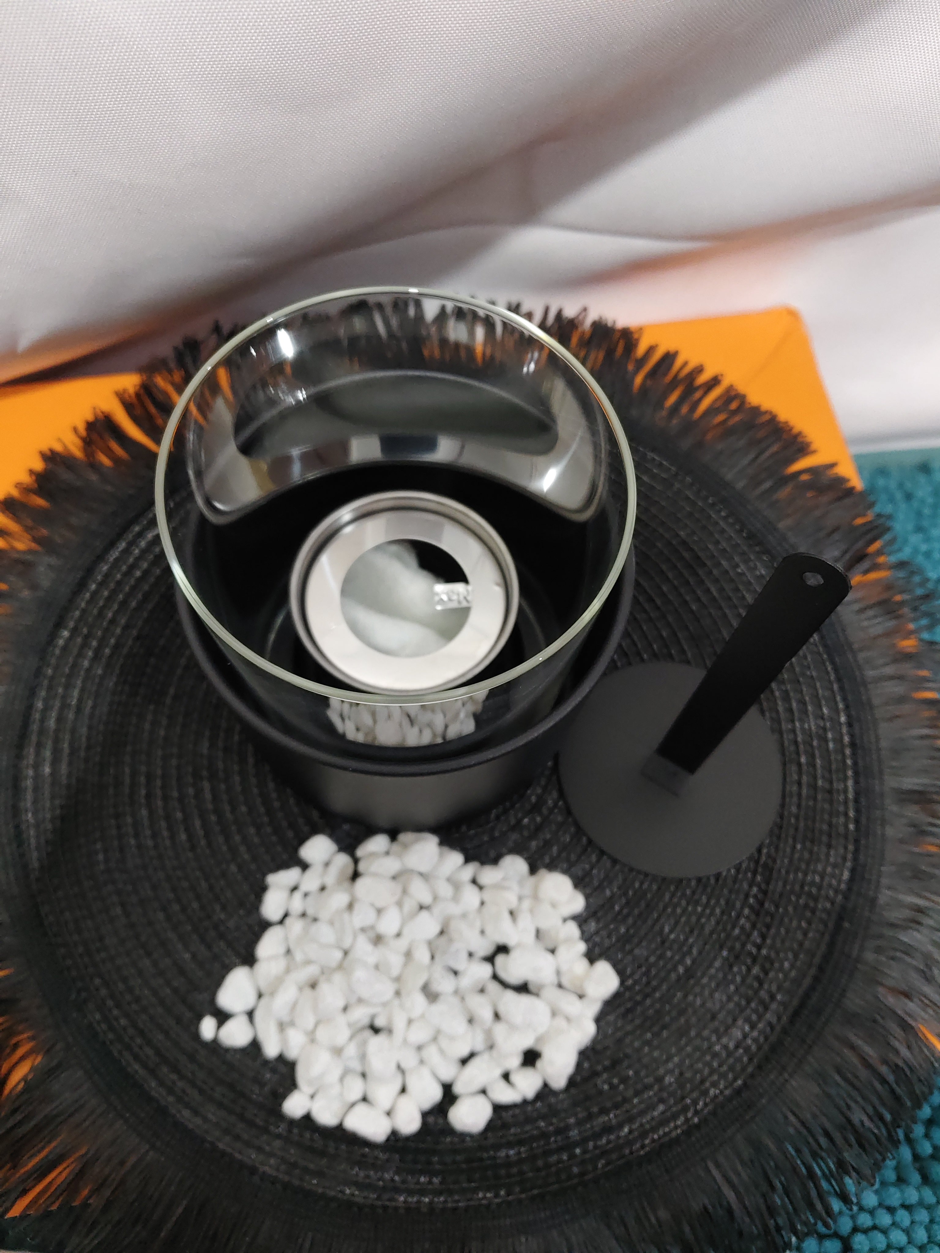 Portable Glass Decorative Alcohol Fireplace Table Lamp Desktop Indoor Modern Metal Fireplaces Black White Portable Real Fire Fireplace Lamp Outdoor